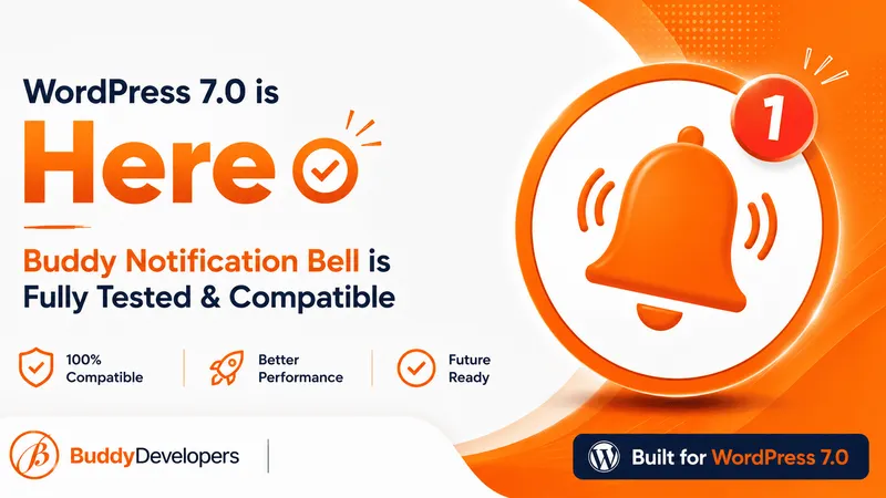 WordPress 7.0 is Here — Buddy Notification Bell is Fully Tested &amp; Compatible